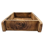 Holzkiste Ziegelform Mangoholz Ziegelleistenform Kiste Landhaus Holz Kasten klein 26x16cm