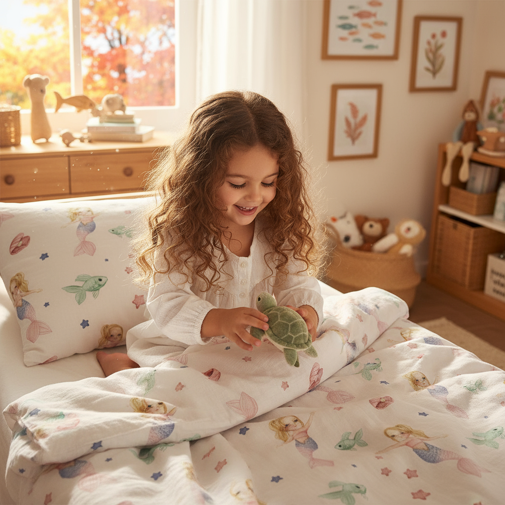 “Meerjungfrauen” Premium Kinderbettwäsche