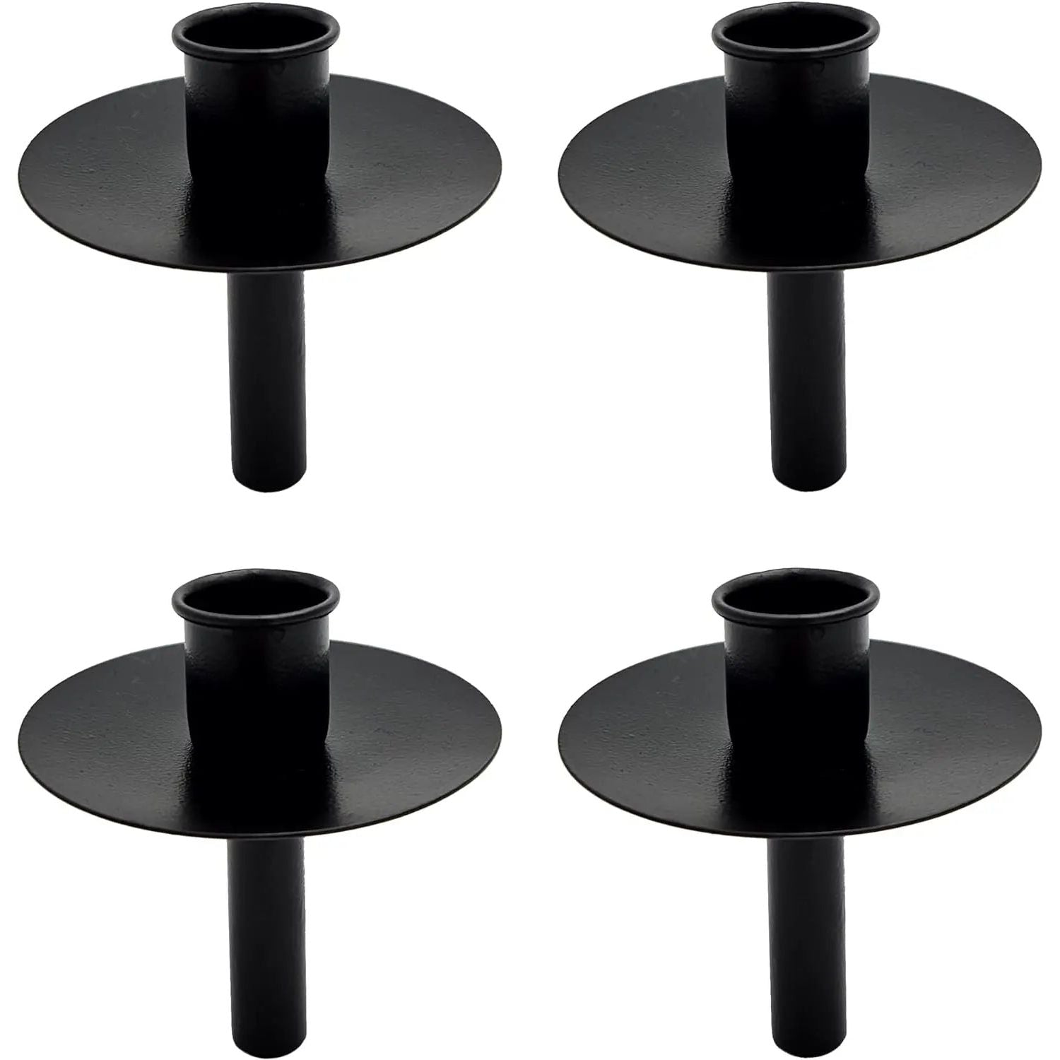 4 STÜCK Kerzenhalter für Flaschen Metall schwarz Kerze Flasche Stabkerzenhalter