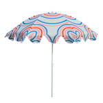 Sonnenschirm Strandschirm UV 30+ Balkonschirm grün blau Kreise Streifen