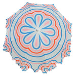 Sonnenschirm Strandschirm UV 30+ Balkonschirm grün blau Kreise Streifen