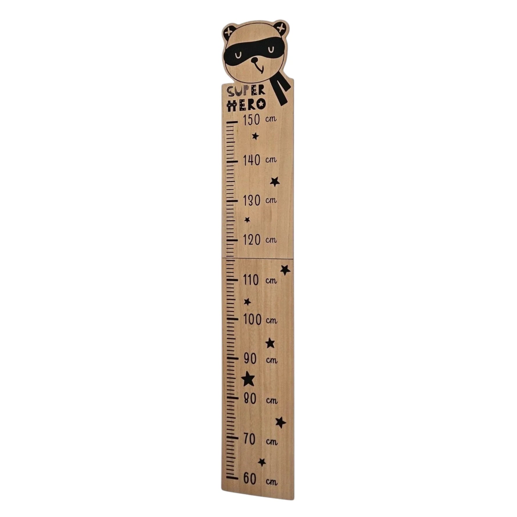 Messlatte Kinder Holz 60-150 cm Größenmesser Jungen und Mädchen Pandabär Tiger Zebra