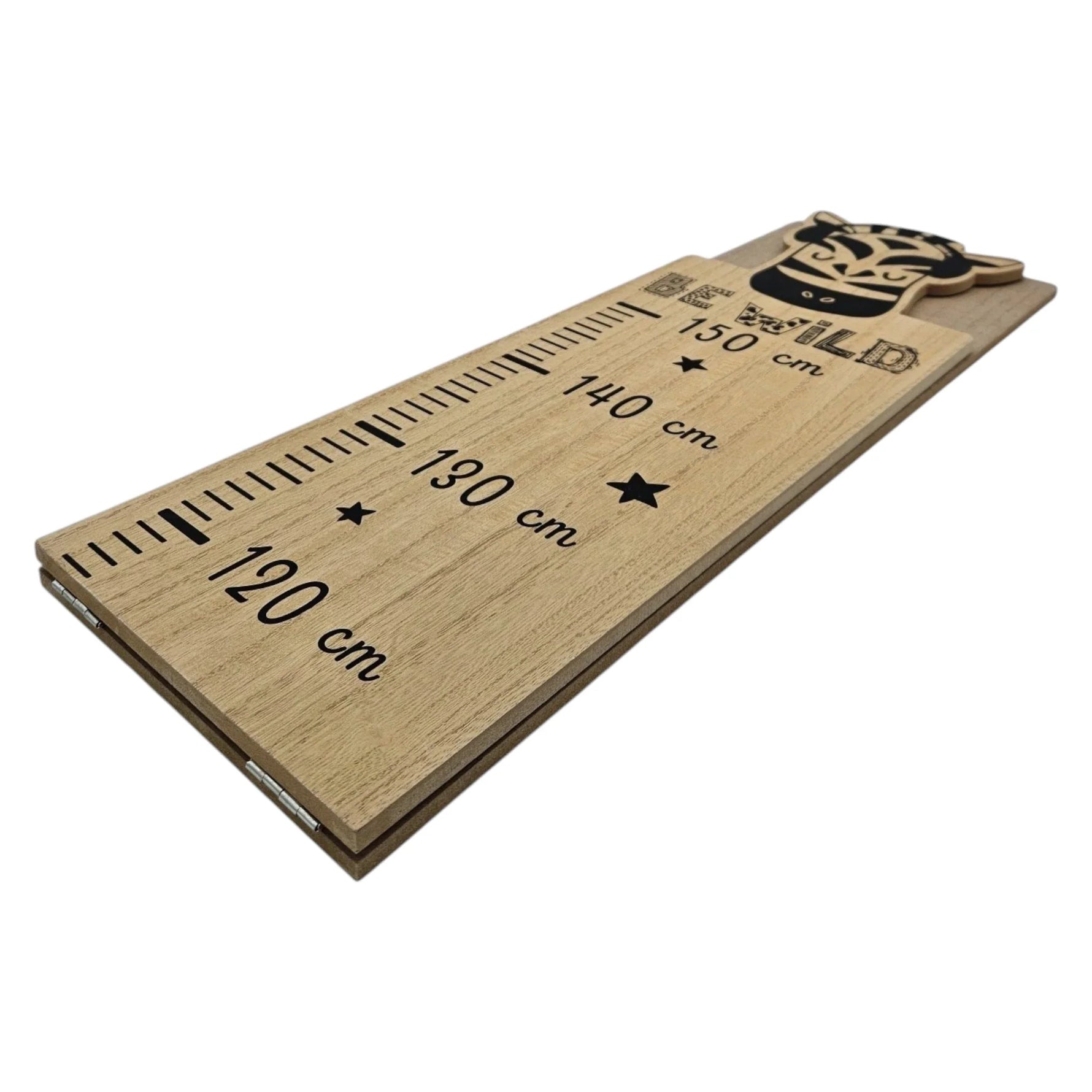 Messlatte Kinder Holz 60-150 cm Größenmesser Jungen und Mädchen Pandabär Tiger Zebra