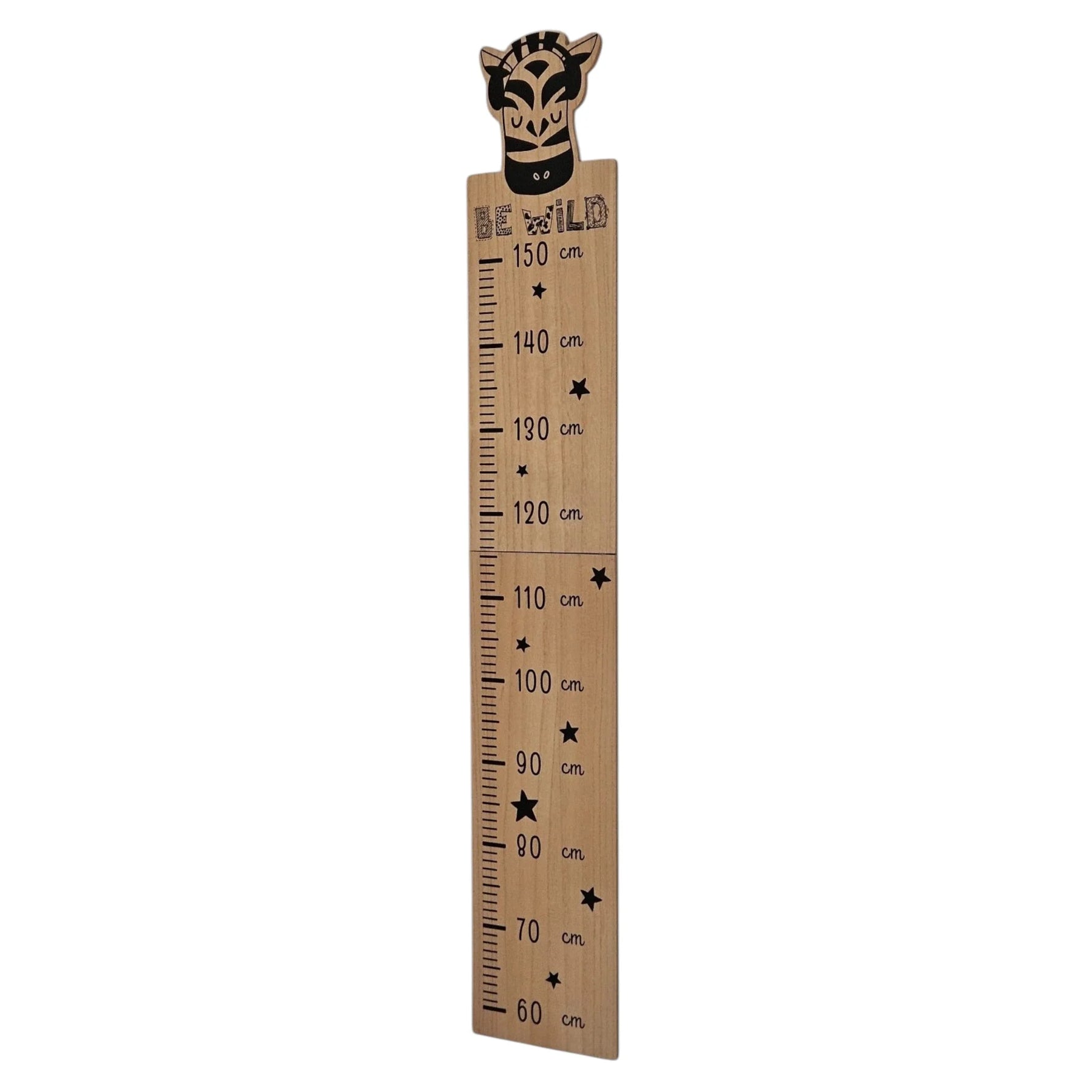 Messlatte Kinder Holz 60-150 cm Größenmesser Jungen und Mädchen Pandabär Tiger Zebra