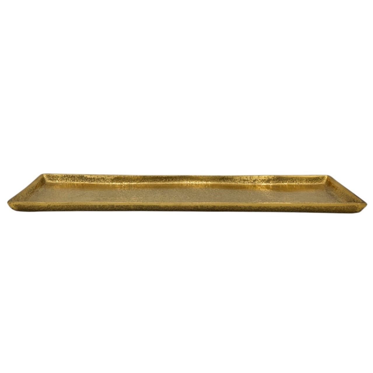 Tablett Deko Metall 44x13 cm gold Kerzentablett Dekotablett Dekoschale rechteckig