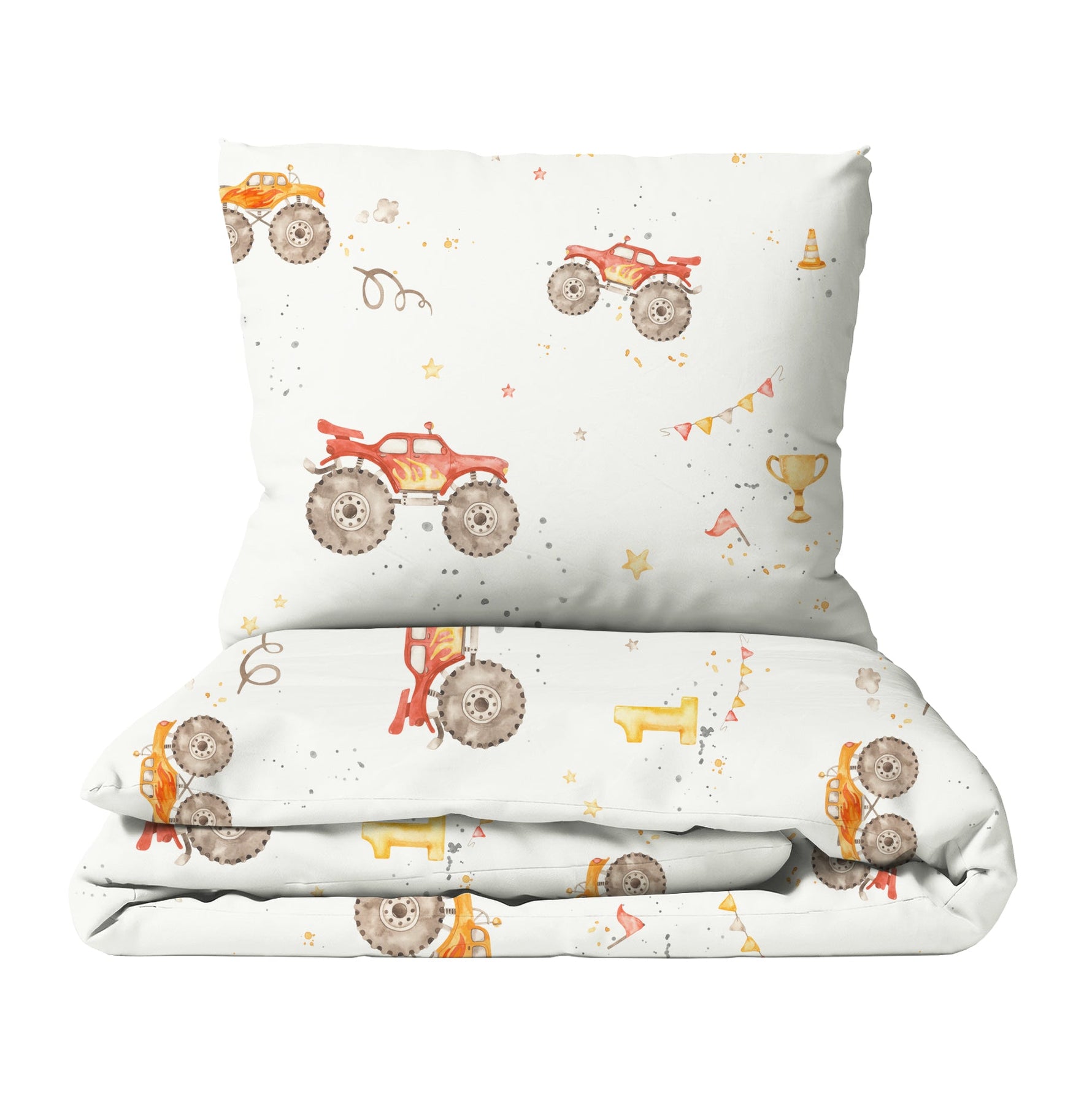 "Monstertrucks" Premium Kinderbettwäsche