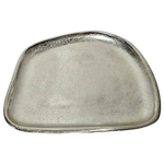Dekoteller Metall silber Dekoschale Metallteller Deko Schale Teller 20 x 18 cm