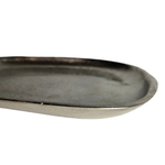 Dekoteller Metall silber Dekoschale Metallteller Deko Schale Teller 20 x 18 cm