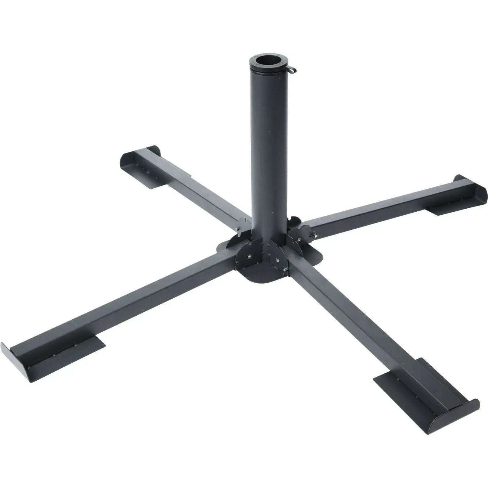 Schirmständer Plattenständer Sonnenschirm Metall grau Ständer für 40x40 Platten