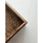Serviertablett Dekotablett Mangoholz braun Natur Massiv Griff Schale eckig Holz
