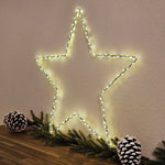 Weihnachtsstern Weihnachtsbeleuchtung XXL 50 cm 150 LED Stern Timer Batterie