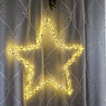 Weihnachtsstern Weihnachtsbeleuchtung XXL 50 cm 150 LED Stern Timer Batterie