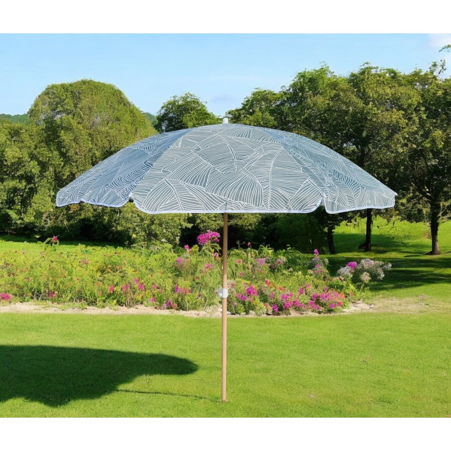 Sonnenschirm Strandschirm Balkonschirm grün creme braun 160 cm UV Schutz 30+