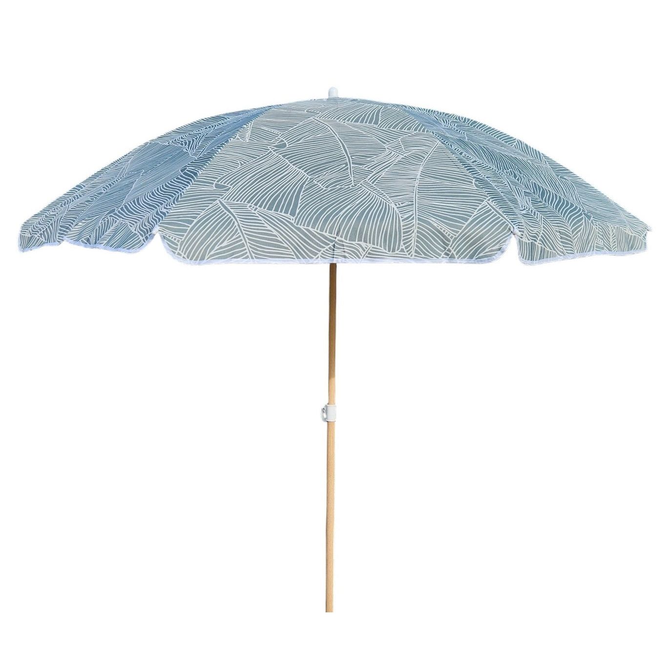Sonnenschirm Strandschirm Balkonschirm grün creme braun 160 cm UV Schutz 30+