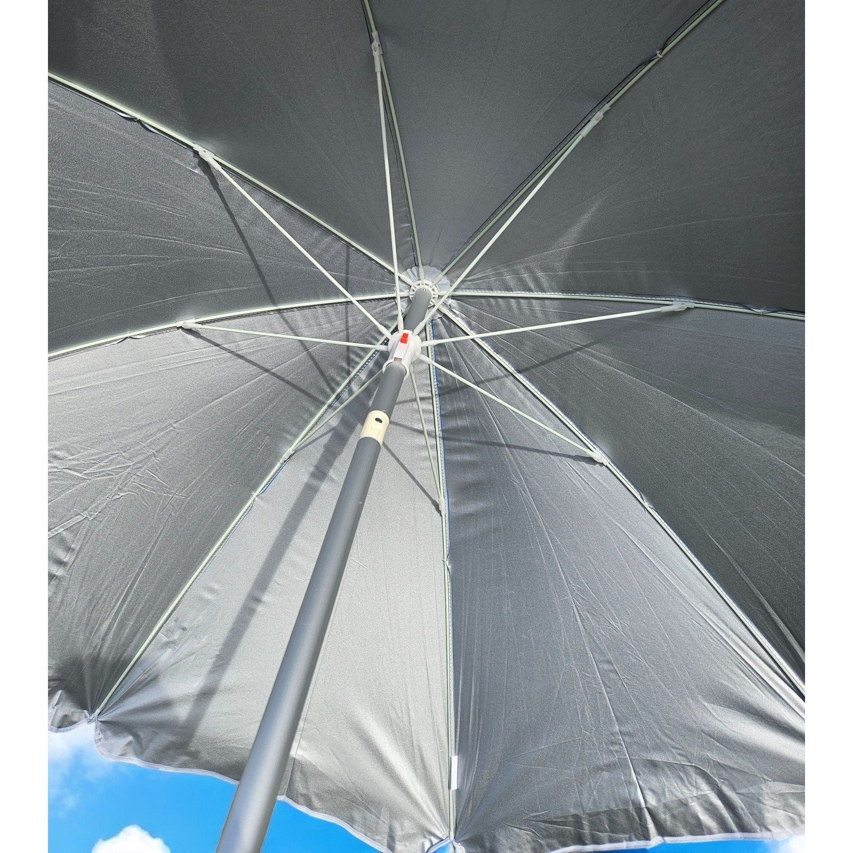 Sonnenschirm Strandschirm Strand Reise Stabil UV Schutz UPF 50+ blau 170 cm