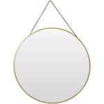 Spiegel rund Wandspiegel Schminkspiegel runder Dekospiegel Metall GOLD Ø 30 cm