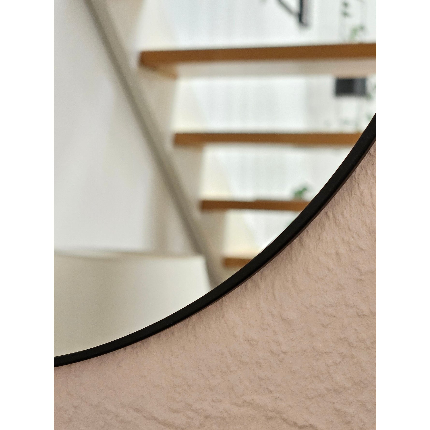 Spiegel rund 30 cm Wandspiegel Metall schwarz Glas Schminkspiegel Dekospiegel