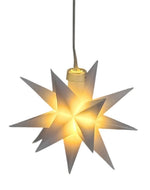 Stern 3D Weihnachtsbeleuchtung Beleuchtung Rot weiß LED Batterie Timer 8 cm