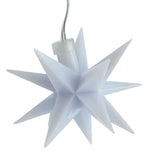 Stern 3D Weihnachtsbeleuchtung Beleuchtung Rot weiß LED Batterie Timer 8 cm