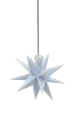 Stern 3D Weihnachtsbeleuchtung Beleuchtung Rot weiß LED Batterie Timer 8 cm