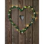 Herz Stern Fenster LED Silhouette Warmweiß Weihnachtsbeleuchtung 30cm Deko grün