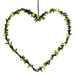 Herz Stern Fenster LED Silhouette Warmweiß Weihnachtsbeleuchtung 30cm Deko grün