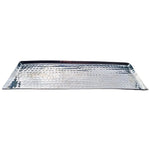 Tablett silber Metall Hammerschlag Deko modern Metalltablett 45x15 cm B-WARE