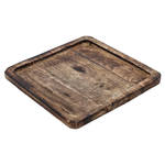 Tablett Mangoholz Holztablett Mango Holz Teller Deko braun dunkelbraun 24x24 cm