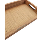 Tablett Dekotablett Serviertablett groß 2er SET B-Ware Holz braun Kerzentablett