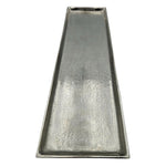 Tablett Deko Metall 44x13 cm silber Kerzentablett Dekotablett Dekoschale rechteckig
