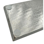 Tablett Deko Metall 44x13 cm silber Kerzentablett Dekotablett Dekoschale rechteckig