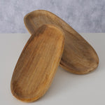 Serviertablett Holz groß Mangoschale Dekoteller Tablett Mangoholz Schale Deko