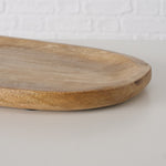 Serviertablett Holz groß Mangoschale Dekoteller Tablett Mangoholz Schale Deko
