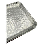 Dekotablett Dekoschale Metall silber Deko Tischdeko Schale Tablett 45 cm B-WARE