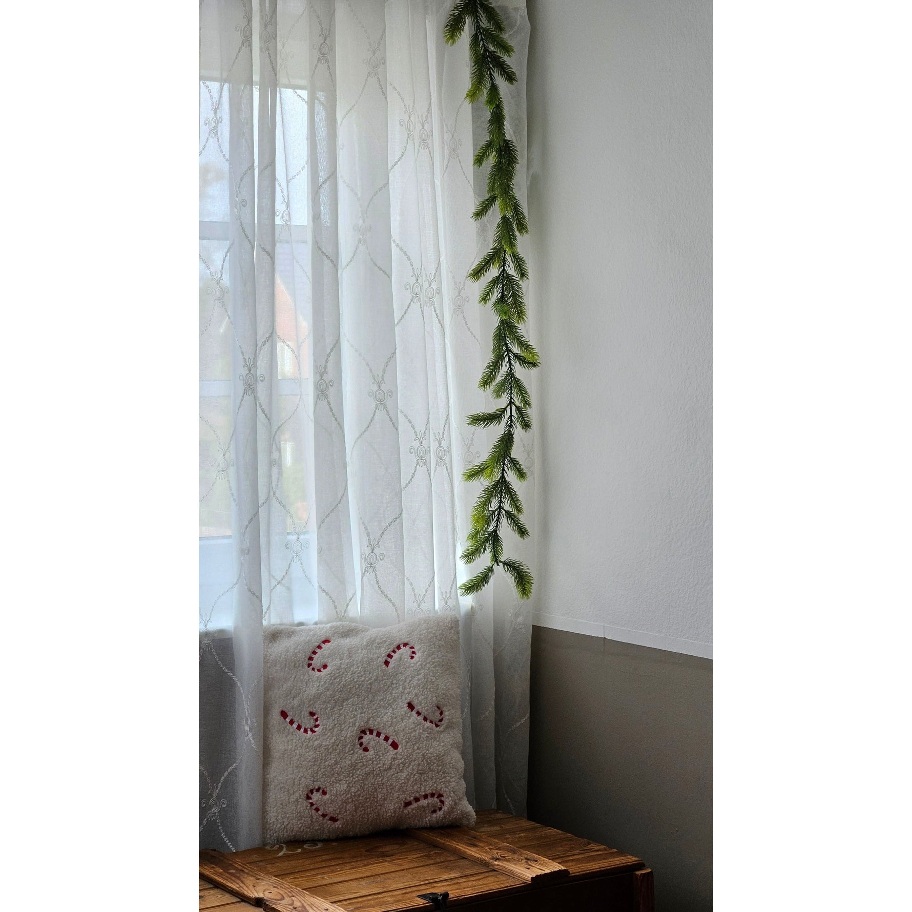 Tannengirlande Weihnachtsgirlande Tannenzweigdeko künstlich Grün  190cm Girlande