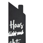 Teelichthalter Haus schwarz 2er Set Kerzenhalter Metall Zuhause Sprüche