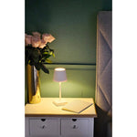 Tischleuchte Touch dimmbar LED Lampe Leuchte weiß silber kabellos Höhe 26 cm