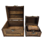 Schatzkiste Holzkiste mit Deckel Kiste weiß braun kleine Schatztruhe 3er Set
