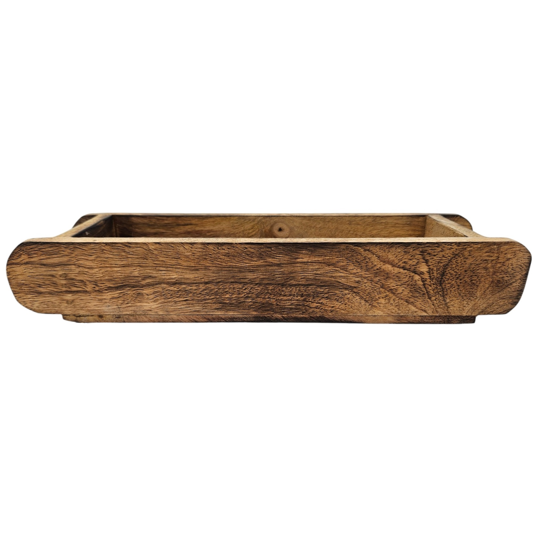 Holzkiste Ziegelform Mangoholz Ziegelsteinform Kiste Landhaus Holz Kasten klein 30x9 cm