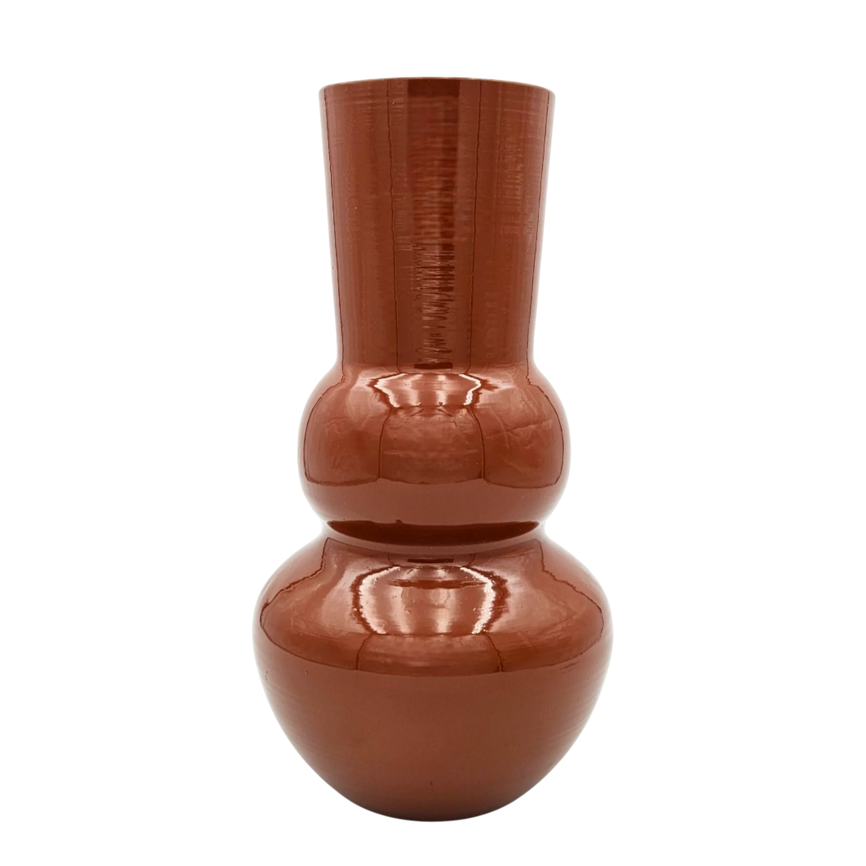 Vase Blumenvase XXL Dekovase Metallvase Beige Braun 38x25 Retro Blumengefäß