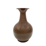 Vase Blumenvase XXL Dekovase Metallvase Beige Braun 38x25 Retro Blumengefäß