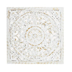 Ornament Holzbild Wandornament Holz shabby weiß Landhaus Dekoration Mandala Deko
