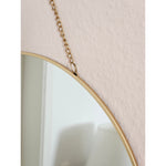 Spiegel rund Wandspiegel Schminkspiegel runder Dekospiegel Metall GOLD Ø 30 cm