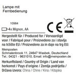 Hängelampe LED Braun Seil Macrame Hängeleuchte Timer Fernbedienung  Ø15cm Lampe