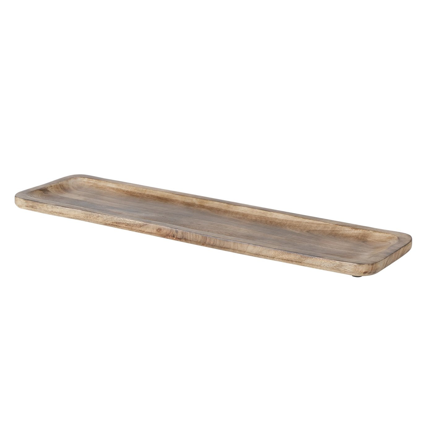 Dekoschale Lang Tablett Schale Tischdeko rechteckig XXL Kerzenteller Mango-Holz