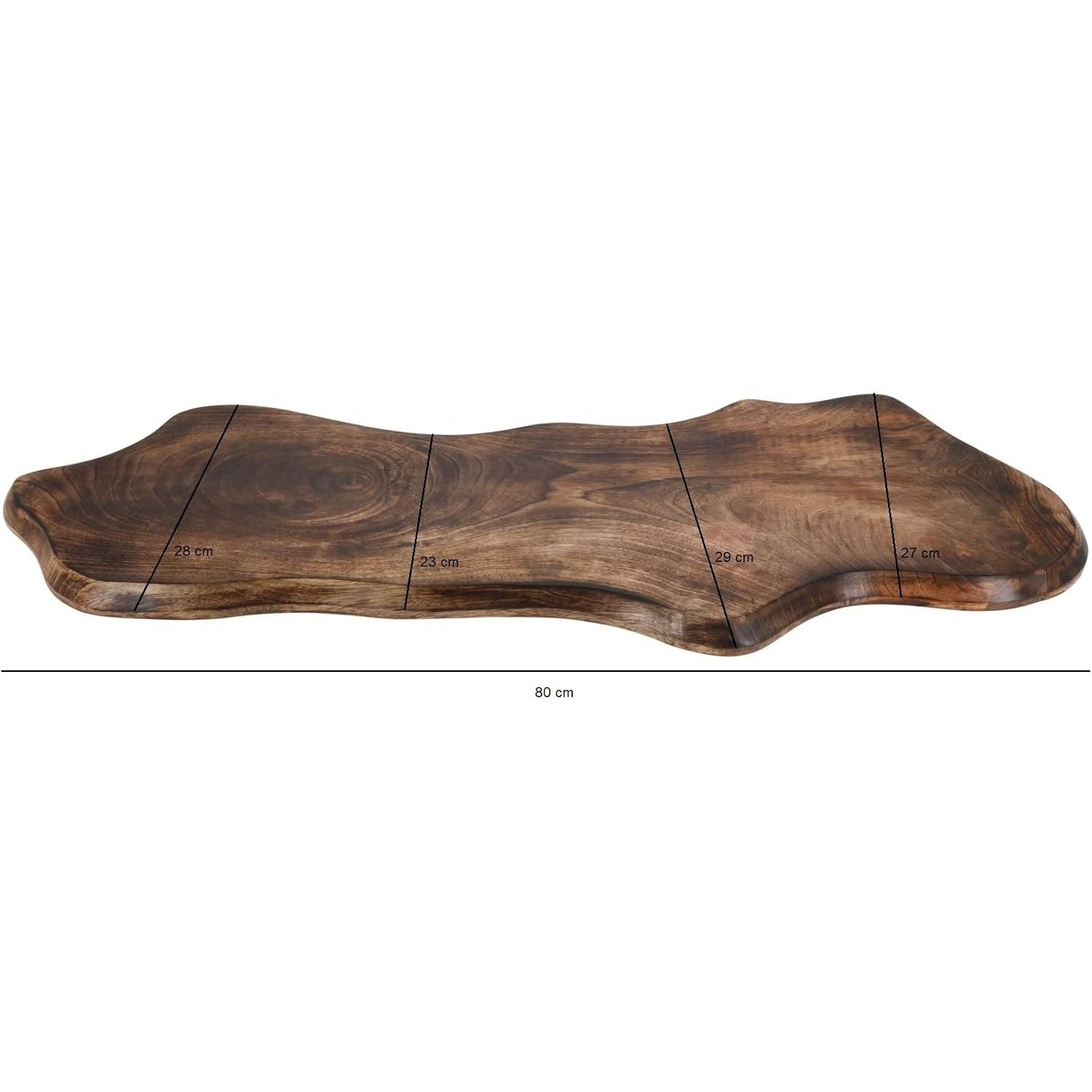 Schneidebrett  XXL Mangoholz Servierbrett Platte Holzbrett Lang 80cm B-WARE