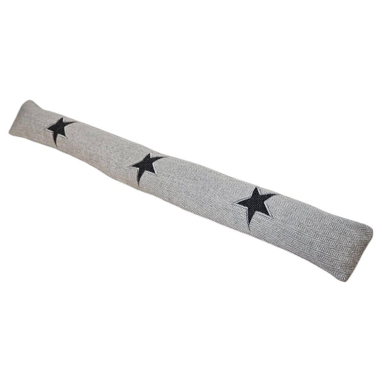 Zugluftstopper Windstopper Türdichtung Türvorleger Stern grau 90x10 cm