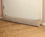 Zugluftstopper Türdichtung Türwindstopper Türen und Fenster Stoff grau creme beige 90 cm