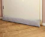 Zugluftstopper Türdichtung Türwindstopper Türen und Fenster Stoff grau creme beige 90 cm