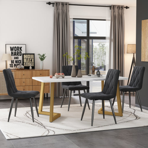 MainMall Esstisch-Set aus Faserplatte